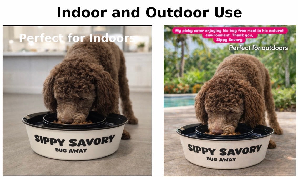 Sippy Savory – Ant-Proof Pet Food & Water Bowl
